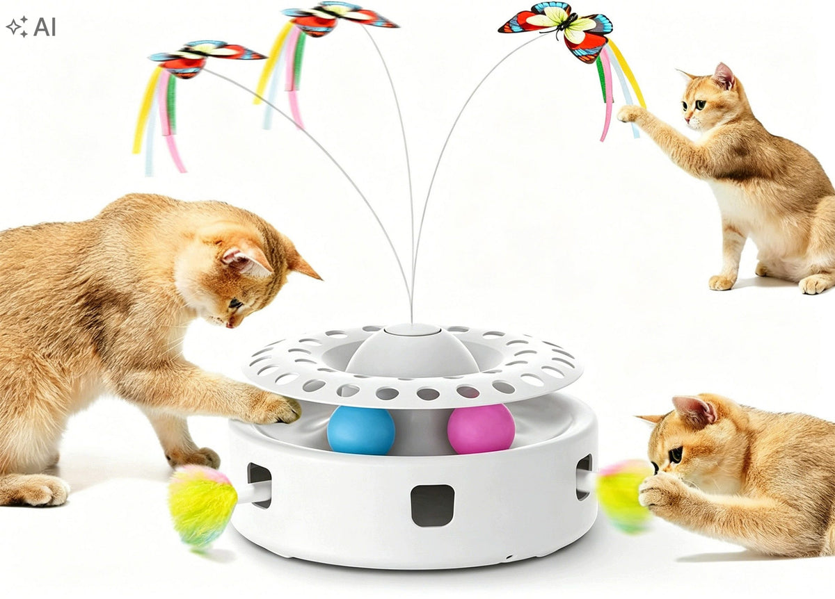 3-in-1 Interactive Electric Cat Toy Pet Intelligence Game Manufacturer code OT3107-OT310500057