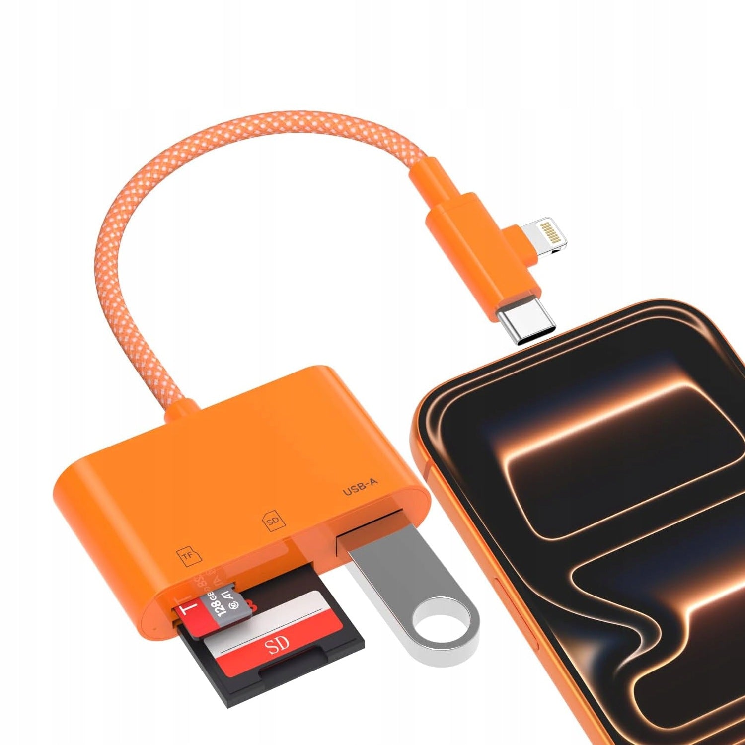 3-in-1 SD card reader (SD/Micro SD) & USB-A 2.0 480Mbps