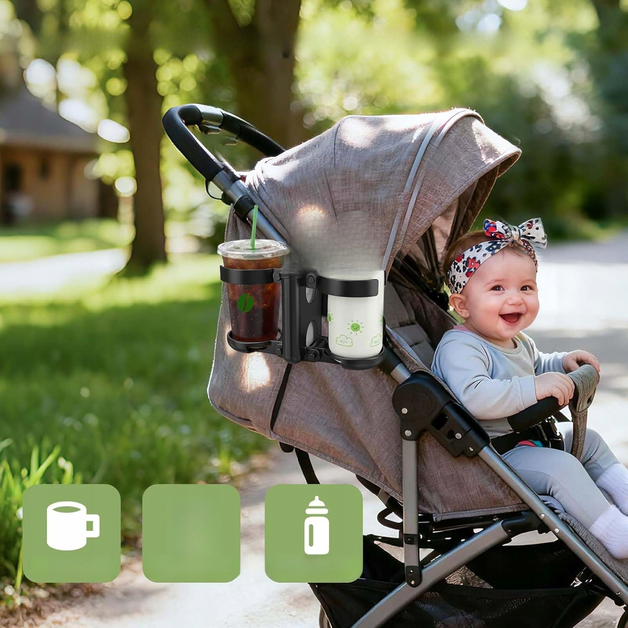 3-in-1 Stroller Cup Holder Universal Zealsound Accessory Brand no brand