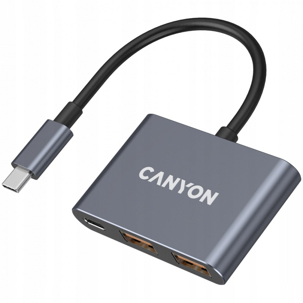 3-in-1 USB-C Hub Portable Canyon DS-3 Dark Grey