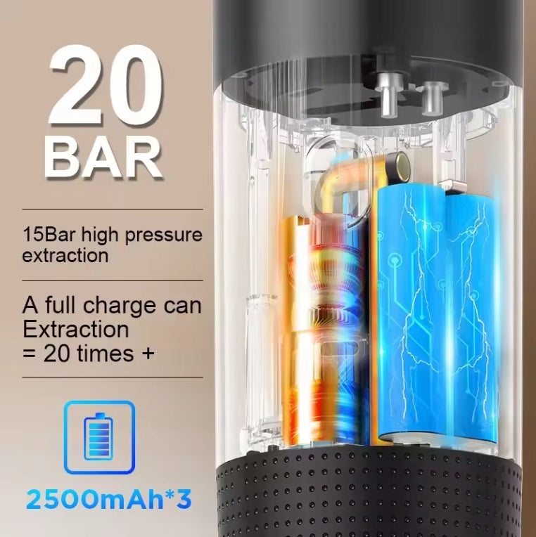 3-in-1 Wireless Portable Coffee Maker – Capsules and Ground Coffee Manufacturer code KF-JN-02