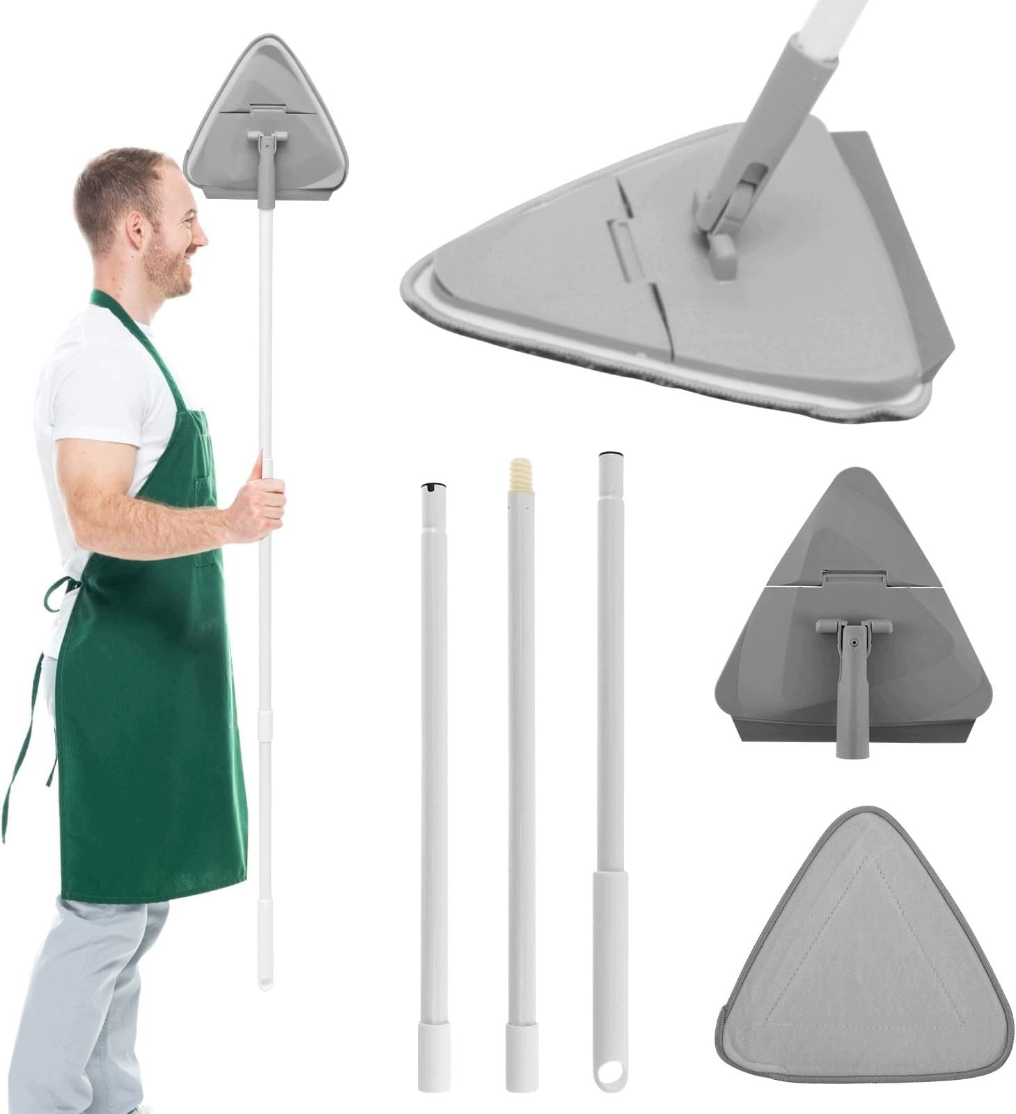 3-in-1 cleaning mop, 130 cm handle, effective cleaning