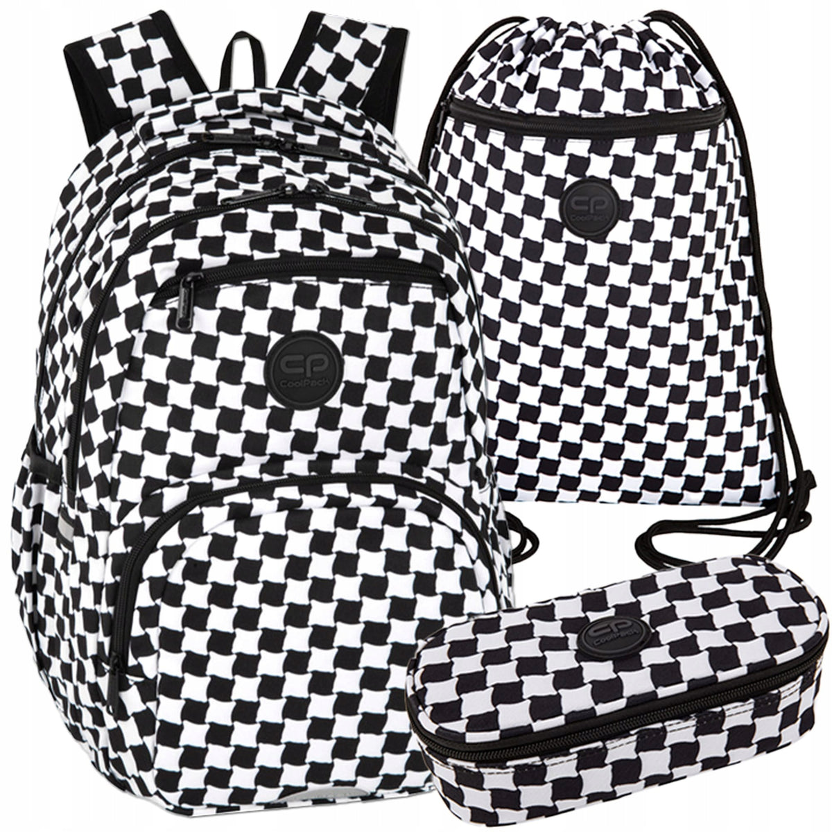3-piece set for class 4-8 backpack pencil case bag Coolpack Grille