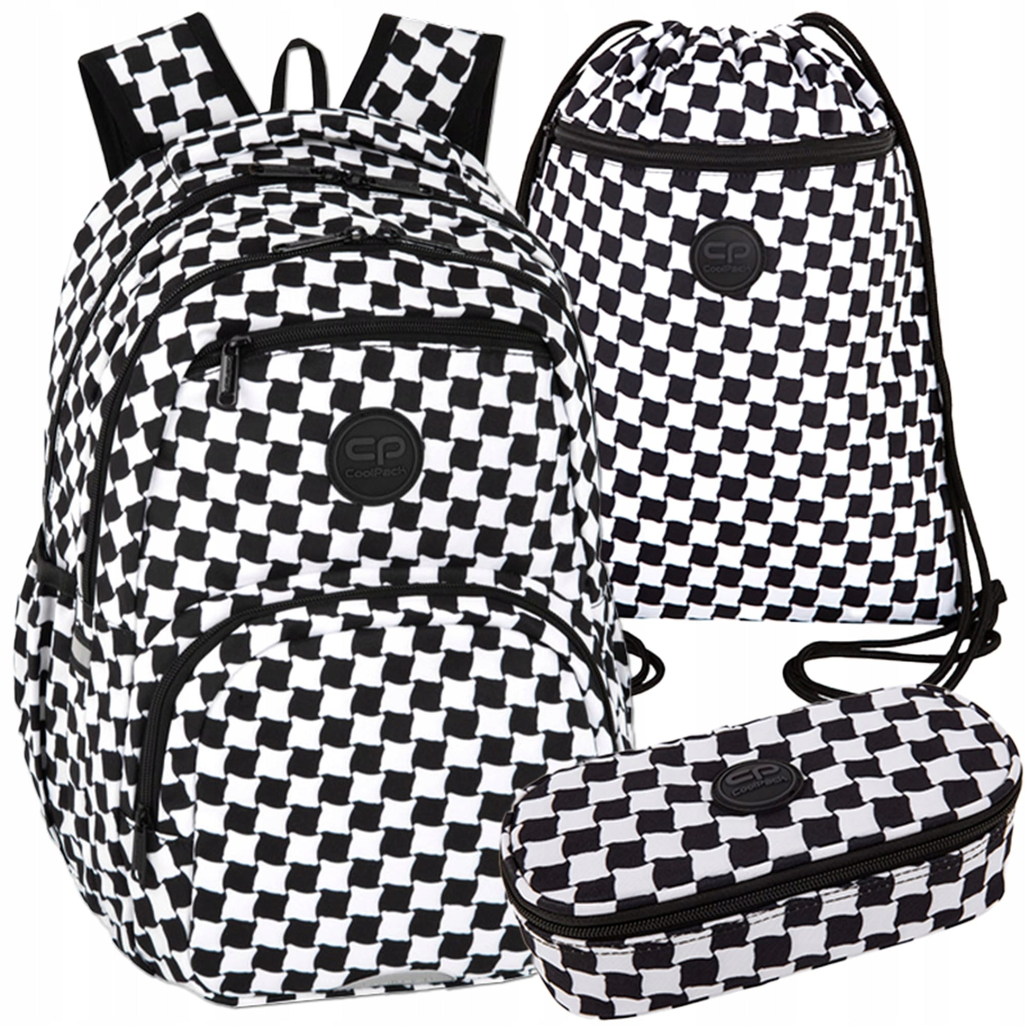 3-piece set for class 4-8 backpack pencil case bag Coolpack Grille