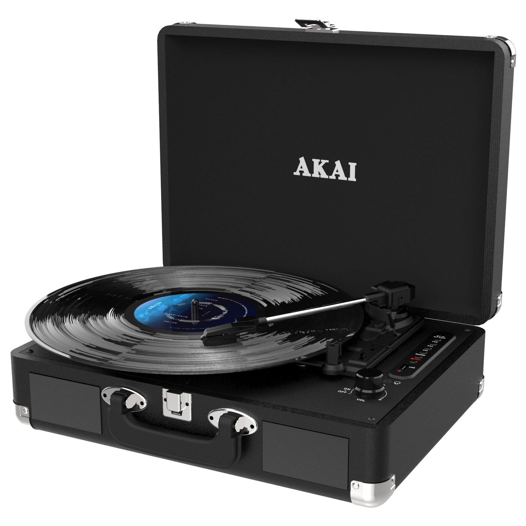 3-speed TURNTABLE AKAI ATT-18BT BUILT-IN BLUETOOTH SPEAKERS AUX IN RCA