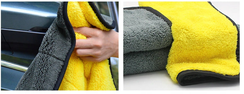 3 x FLUFFY TOWEL FOR DRYING PAINT CARS MICROFIBER 30x60 cm Manufacturer no brand