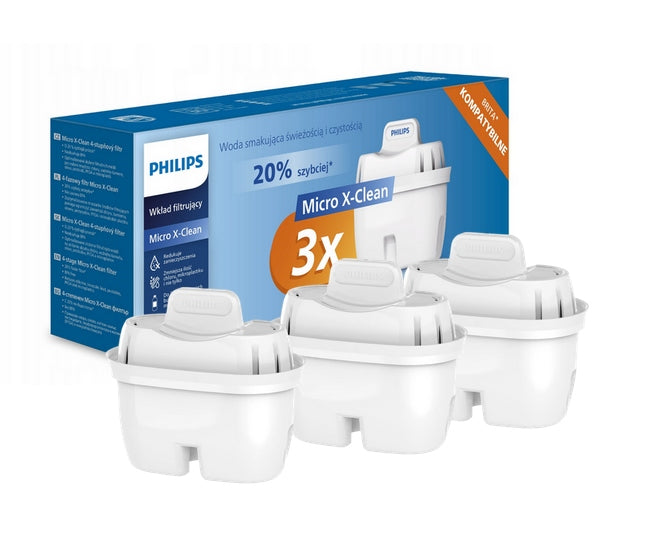 3 x Filter cartridge for Philips AWP211/10 Micro X-Clean jug