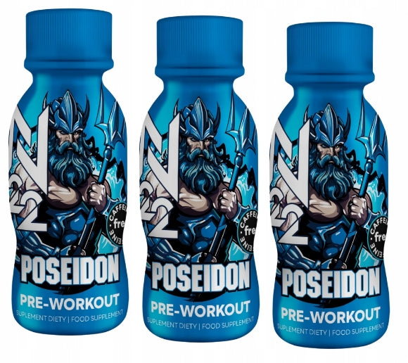 3 x NUTRITION22 POSEIDON Pre-Workout SHOT PRE-WORKOUT WITHOUT CAFFEINE