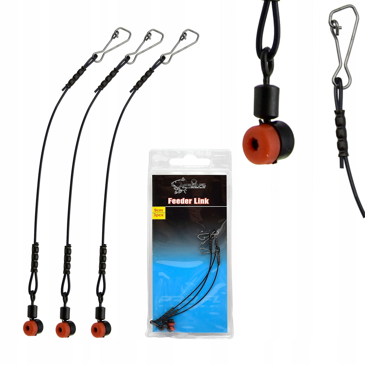 3 x RIGID CONNECTOR Basket Feeder Links 9 cm