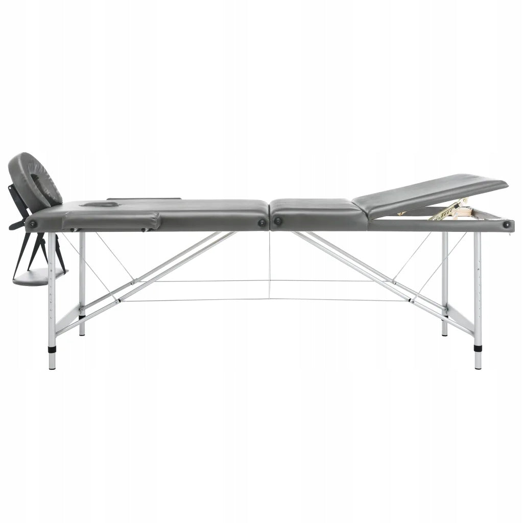 3-zone folding massage table, aluminium frame, anthracite, 186x6 Frame material aluminum