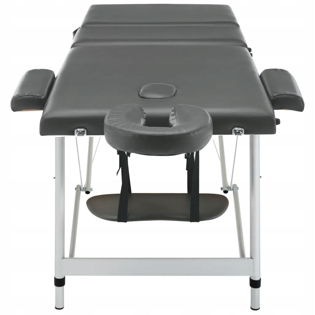 3-zone folding massage table, aluminium frame, anthracite, 186x6 Manufacturer code 5906227291687