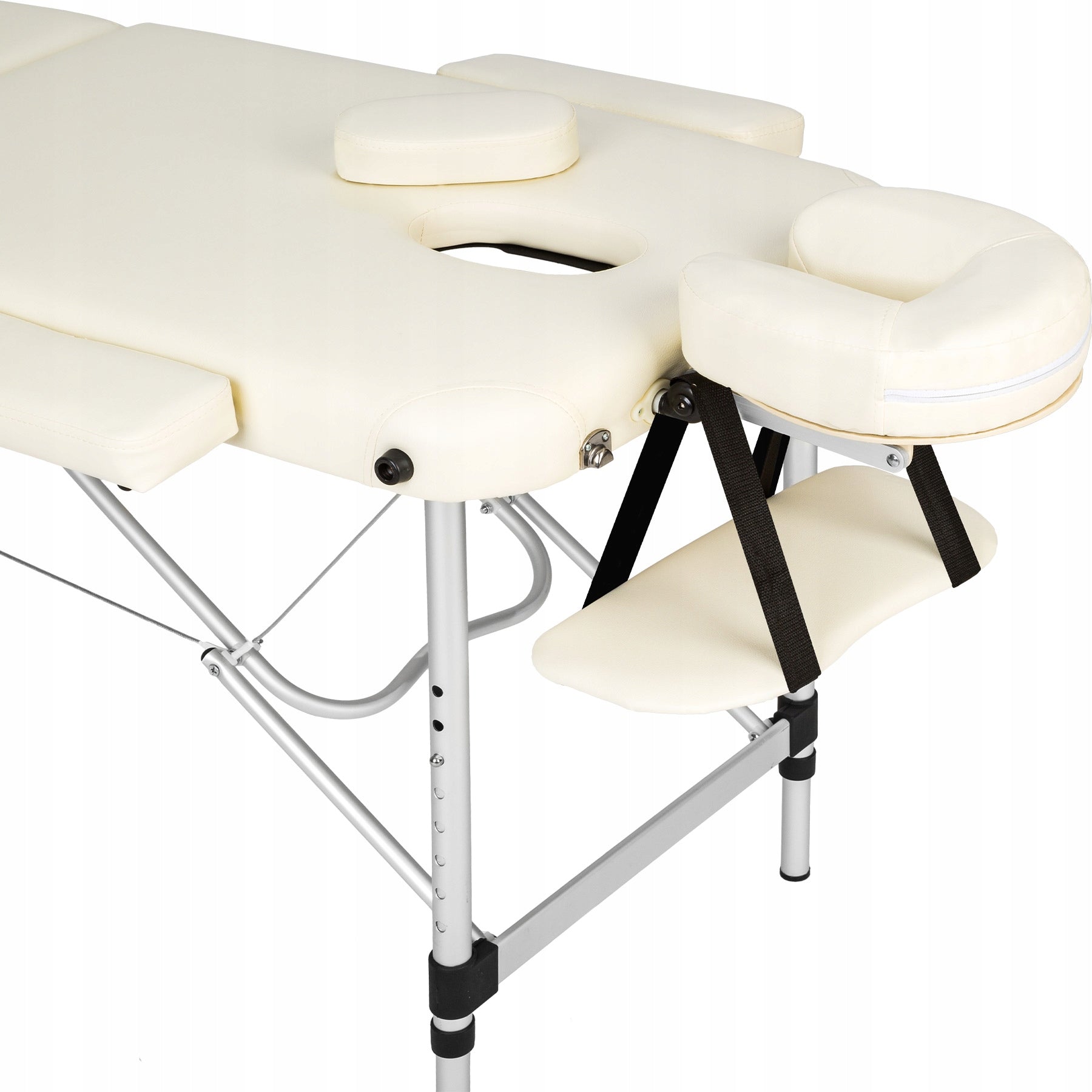 3-zone massage table with 5 cm padding and aluminum frame Color beige