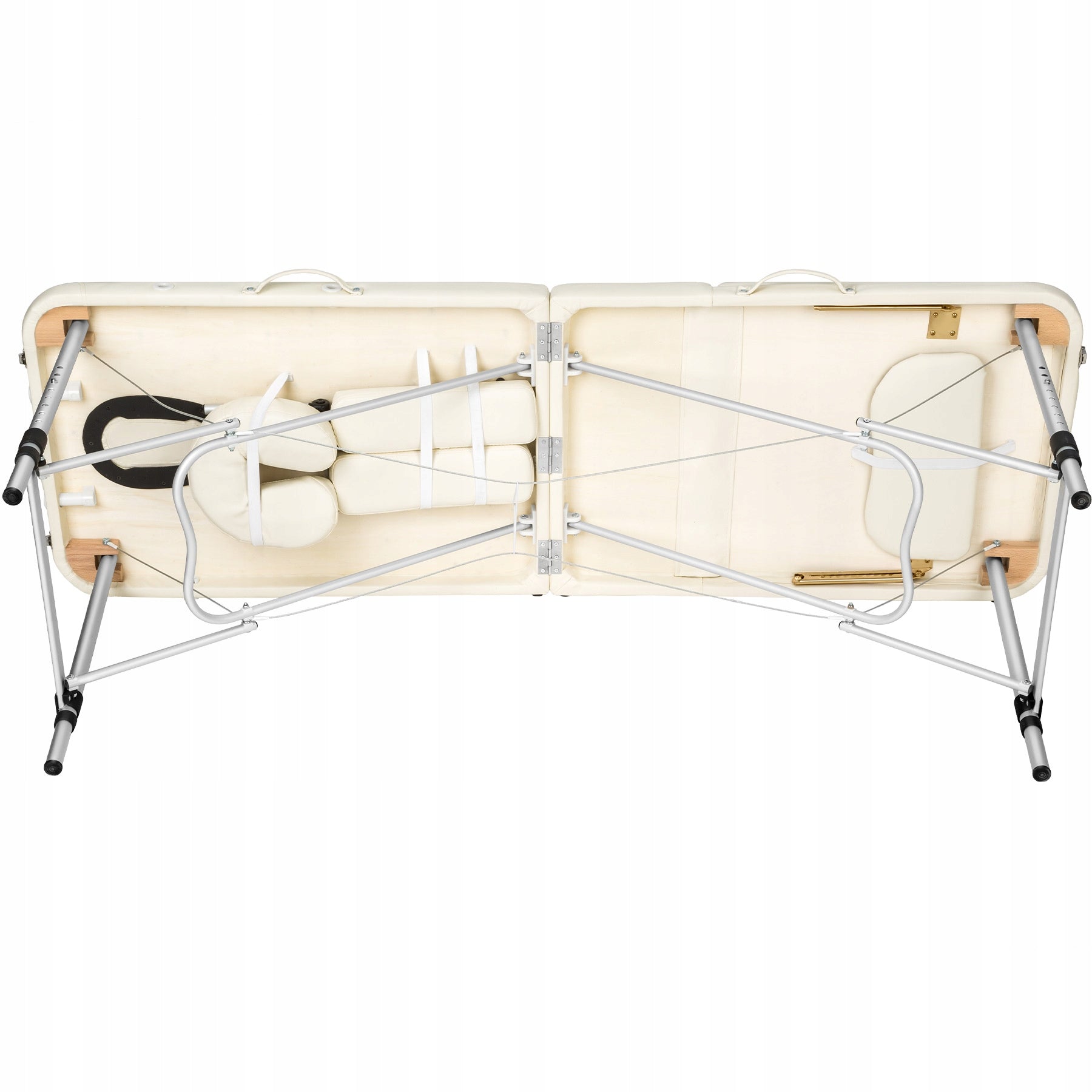 3-zone massage table with 5 cm padding and aluminum frame Frame material wood