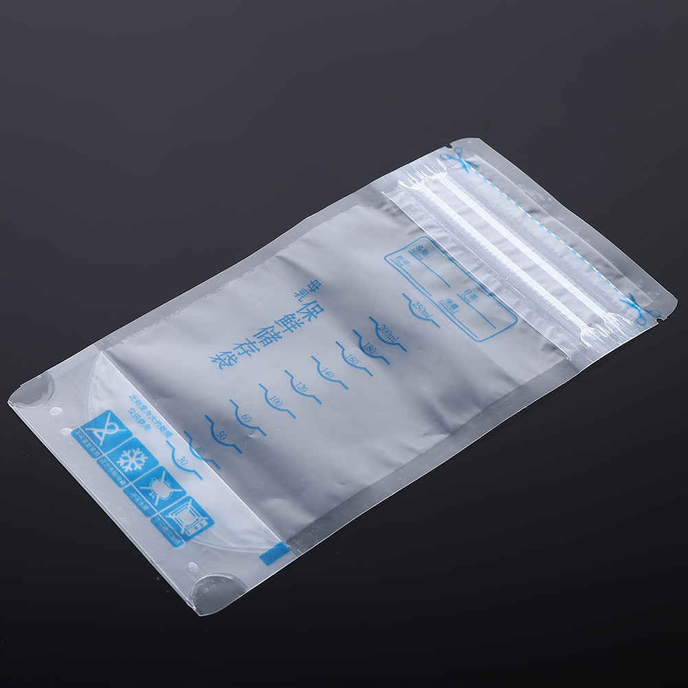 30 Pcs 250ml Pre Sterilized Milk Storage Bags With JP
