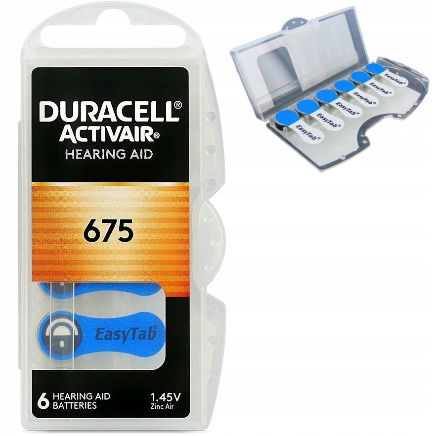 30 x 675 PR44 Duracell ActivAir Hearing Aid Batteries Brand Duracell