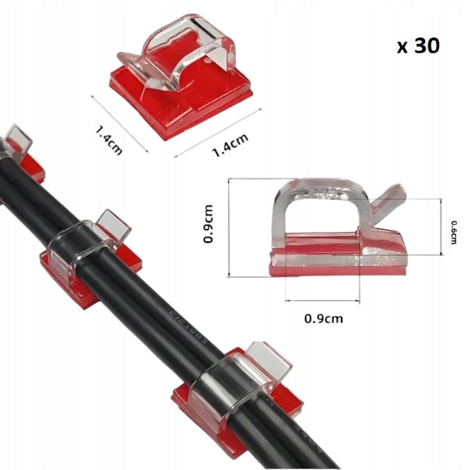 30 x HOLDER ORGANIZER CLIP HANGER FOR WIRE CABLES ORNAMENTS GARLANDS STRONG Model UCHWYT ORGANIZER KLIPS WIESZAK DO KABLI P250