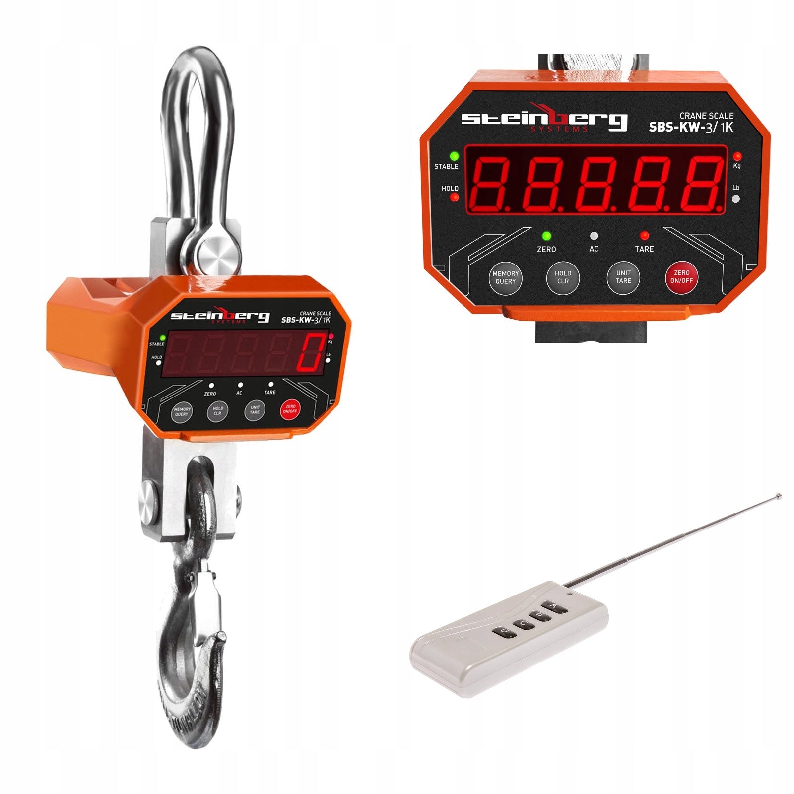 3000kg Hook Weight With Remote Control And LED Display For Industry And Commerce