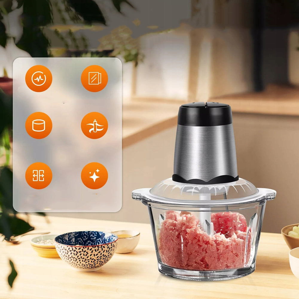 300W STAINLESS STEEL ELECTRIC INCISOR SHREDDER FOR MEAT VEGETABLE Dominant color clear