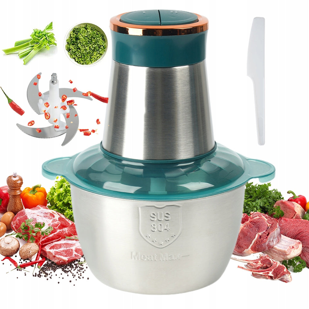300W STAINLESS STEEL ELECTRIC MEAT AND VEGETABLE GRINDER2L