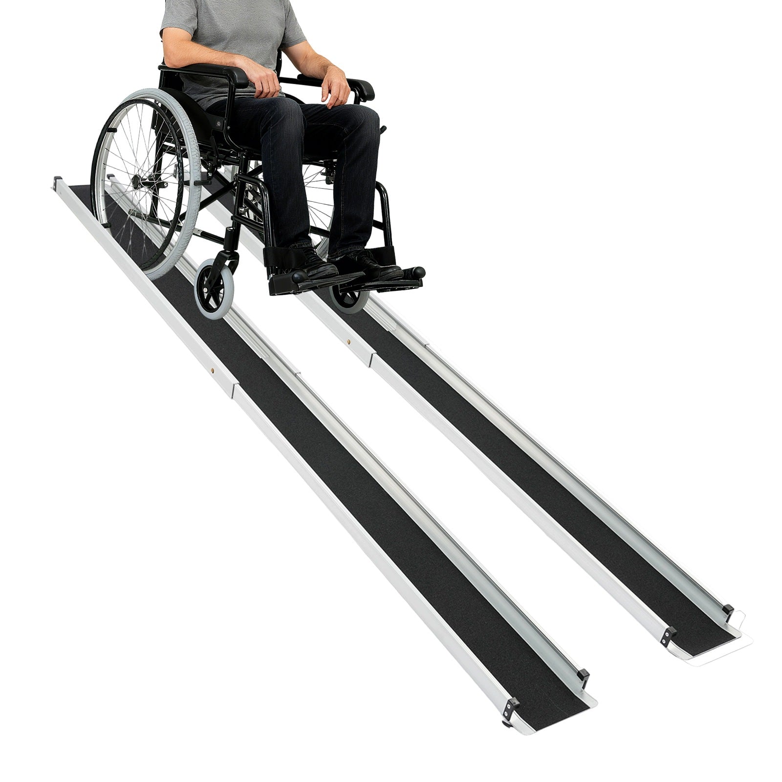 300kg 8FT 2Pcs Aluminum Alloy Ramps for Wheelchair with Storage Bag Brand no brand