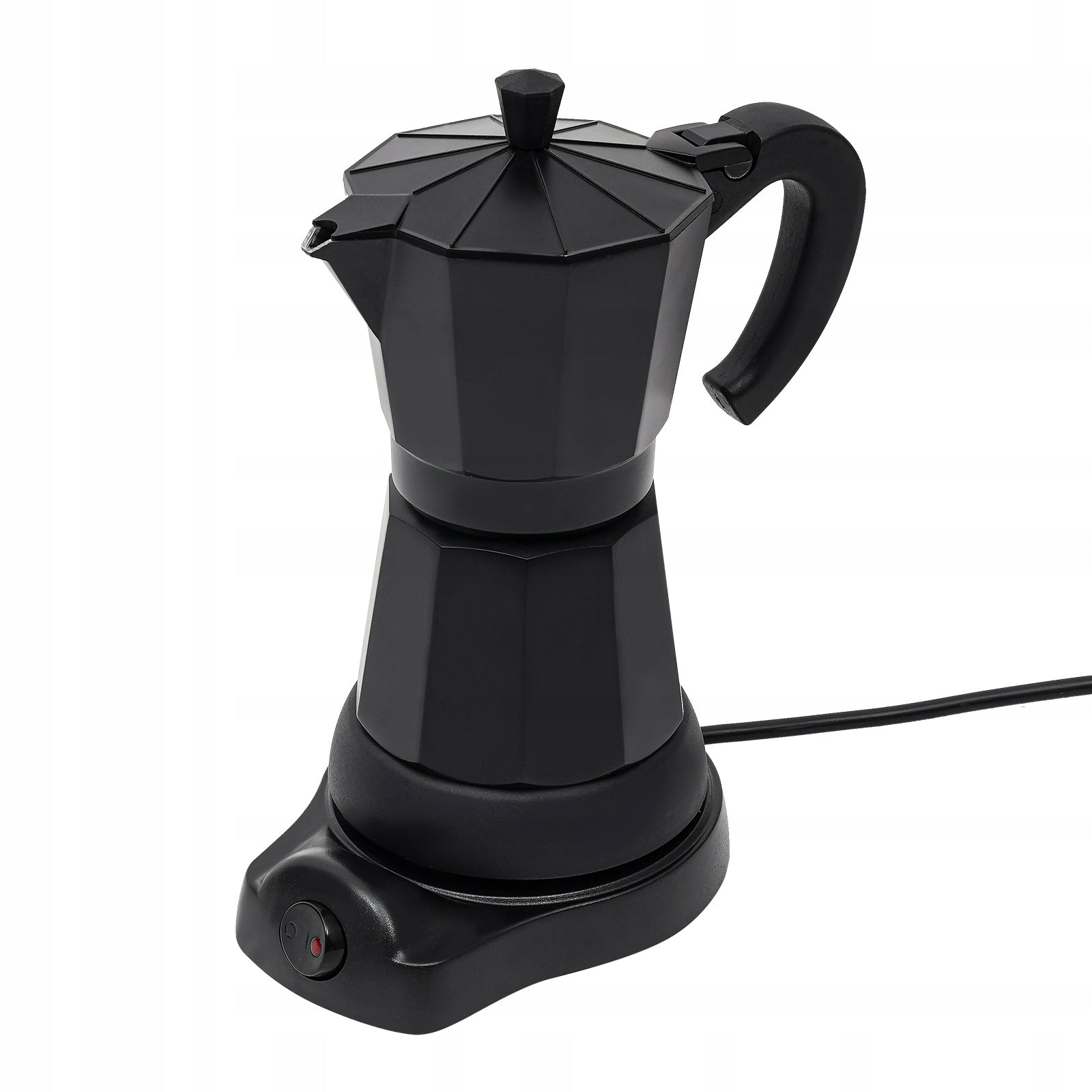 300ml Electric Coffee Maker Moka Pot with Base 480w Black for Most Coffee