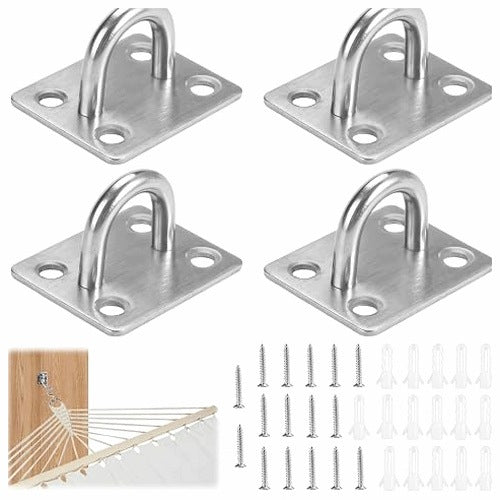 304 STAINLESS STEEL EYE PLATE FOR HANGING SET OF 4