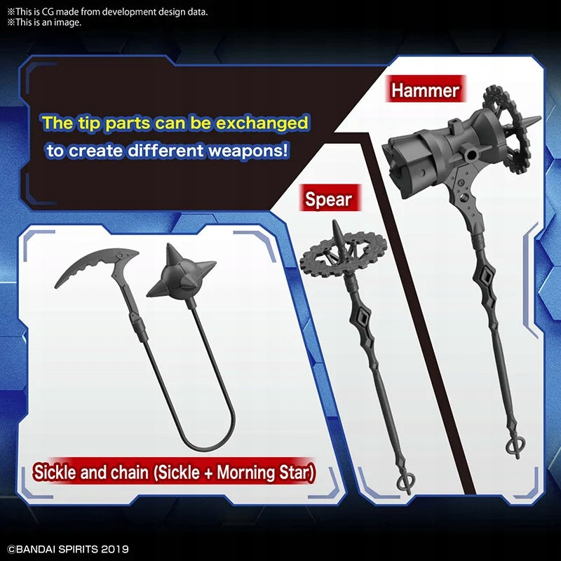 Plastikinis surenkamas Gunpla modelis Bandai - 30MM Customize Weapons Fantasy Weapon, 1/144, 62068