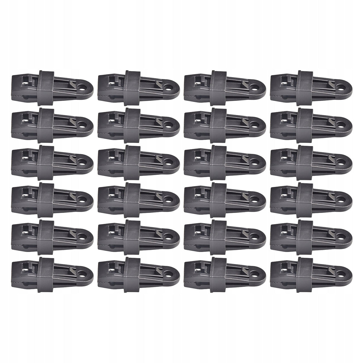 30Pcs Black Heavy Duty Plastic Tent Clips with Lock Grip for Outdoor Use