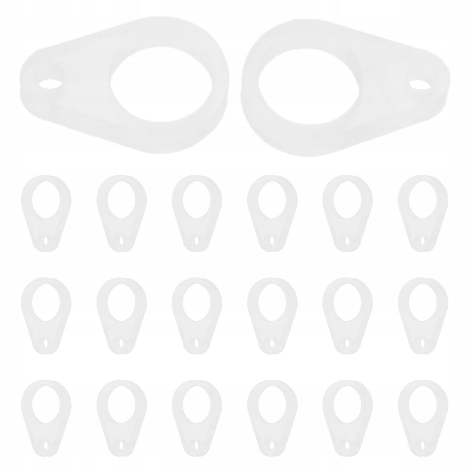 30Pcs Durable Clear Silicone Hearing Aid Lanyard Connector Rings Manufacturer of a medical device NA