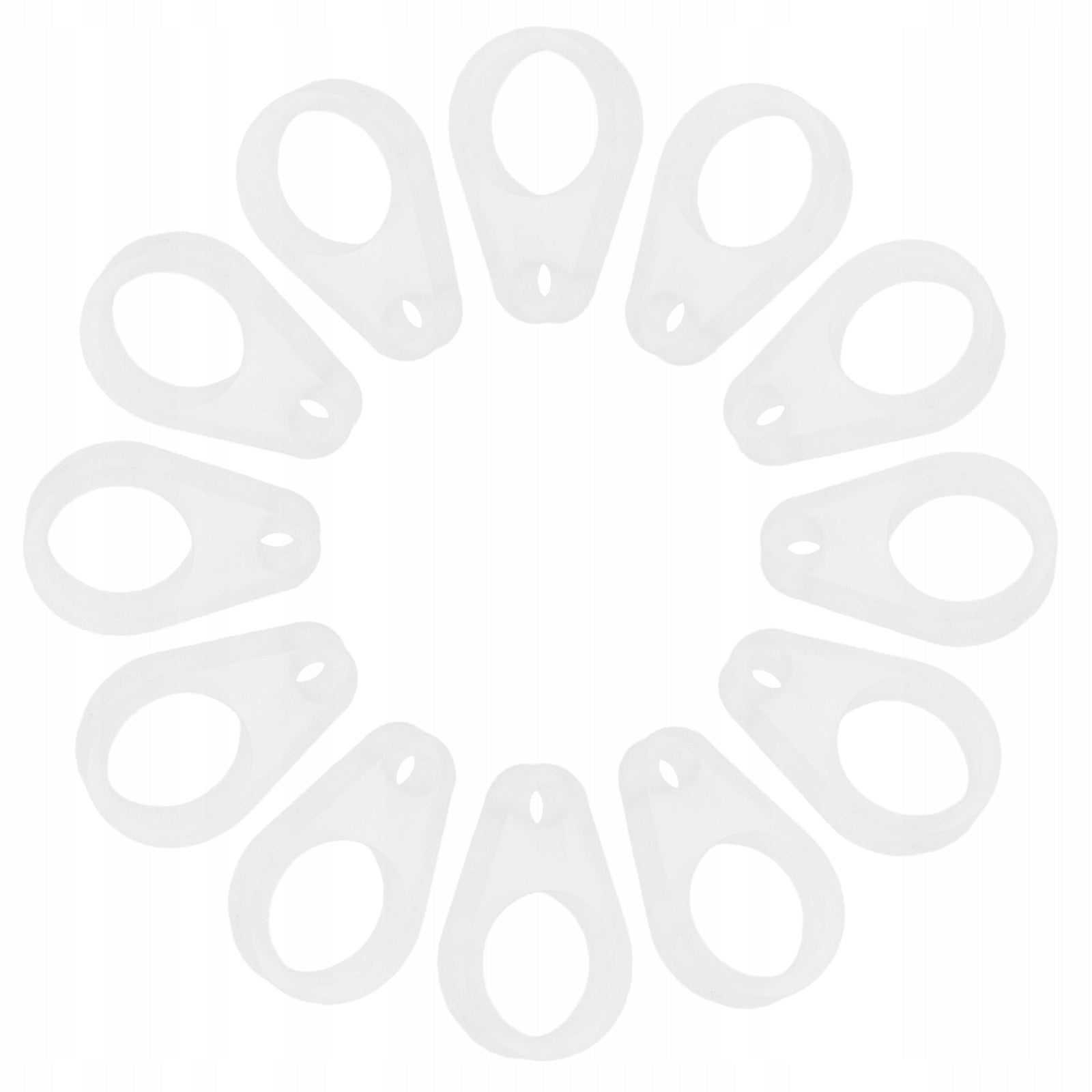 30Pcs Durable Clear Silicone Hearing Aid Lanyard Connector Rings Medical device yes
