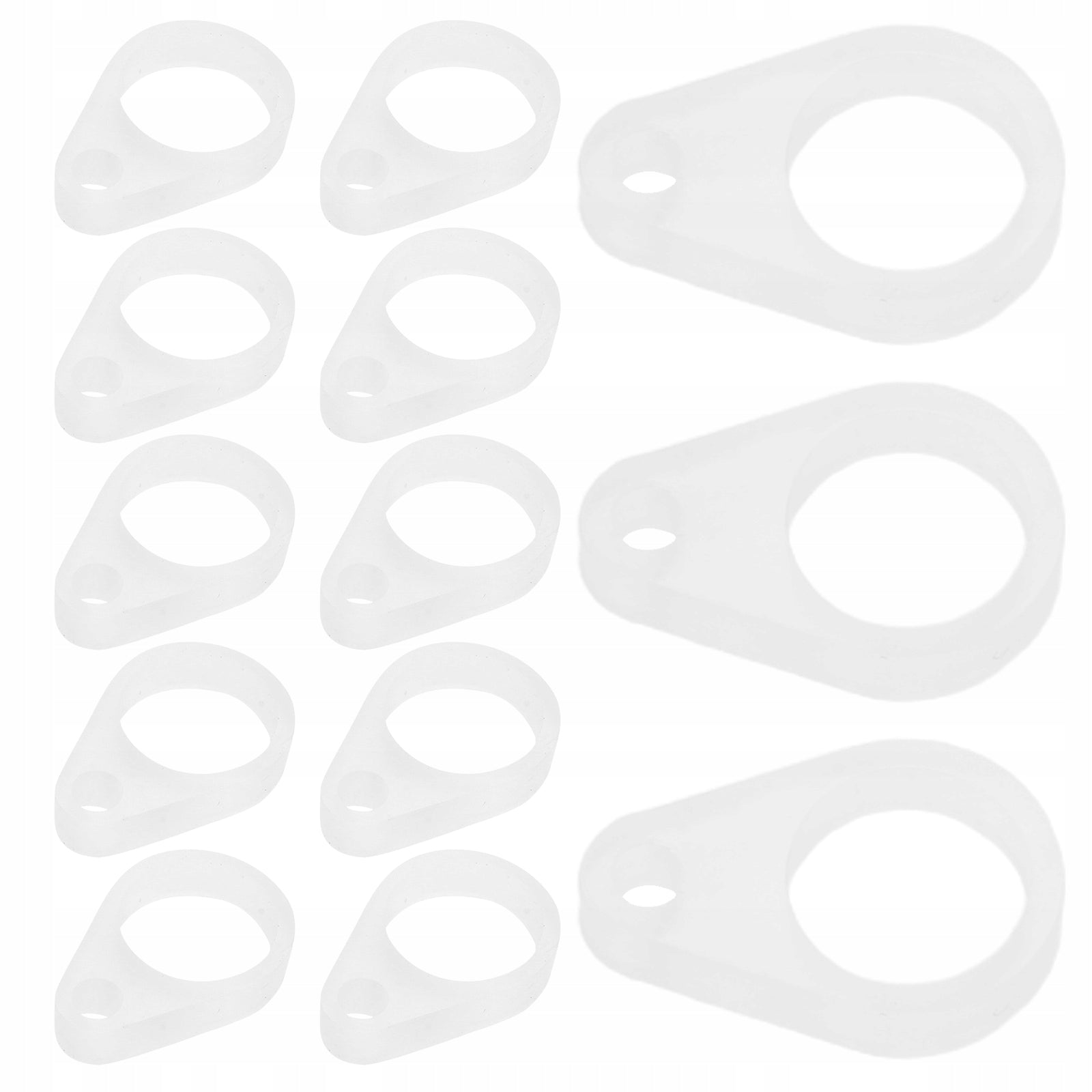 30Pcs Durable Clear Silicone Hearing Aid Lanyard Connector Rings