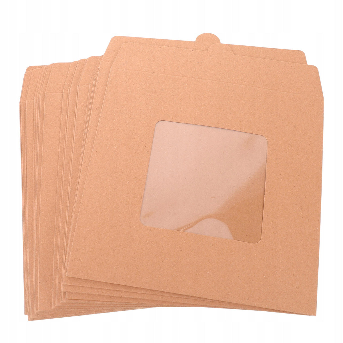 30Pcs Durable Kraft Paper Envelope with Transparent Window for Filing