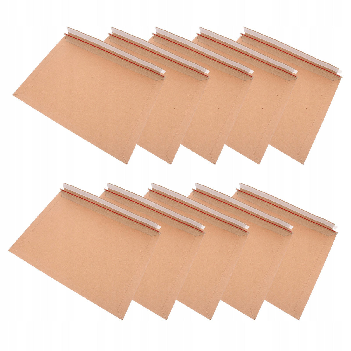 30Pcs Khaki Self-Sealing Paper Envelopes Durable Office Document Mailers