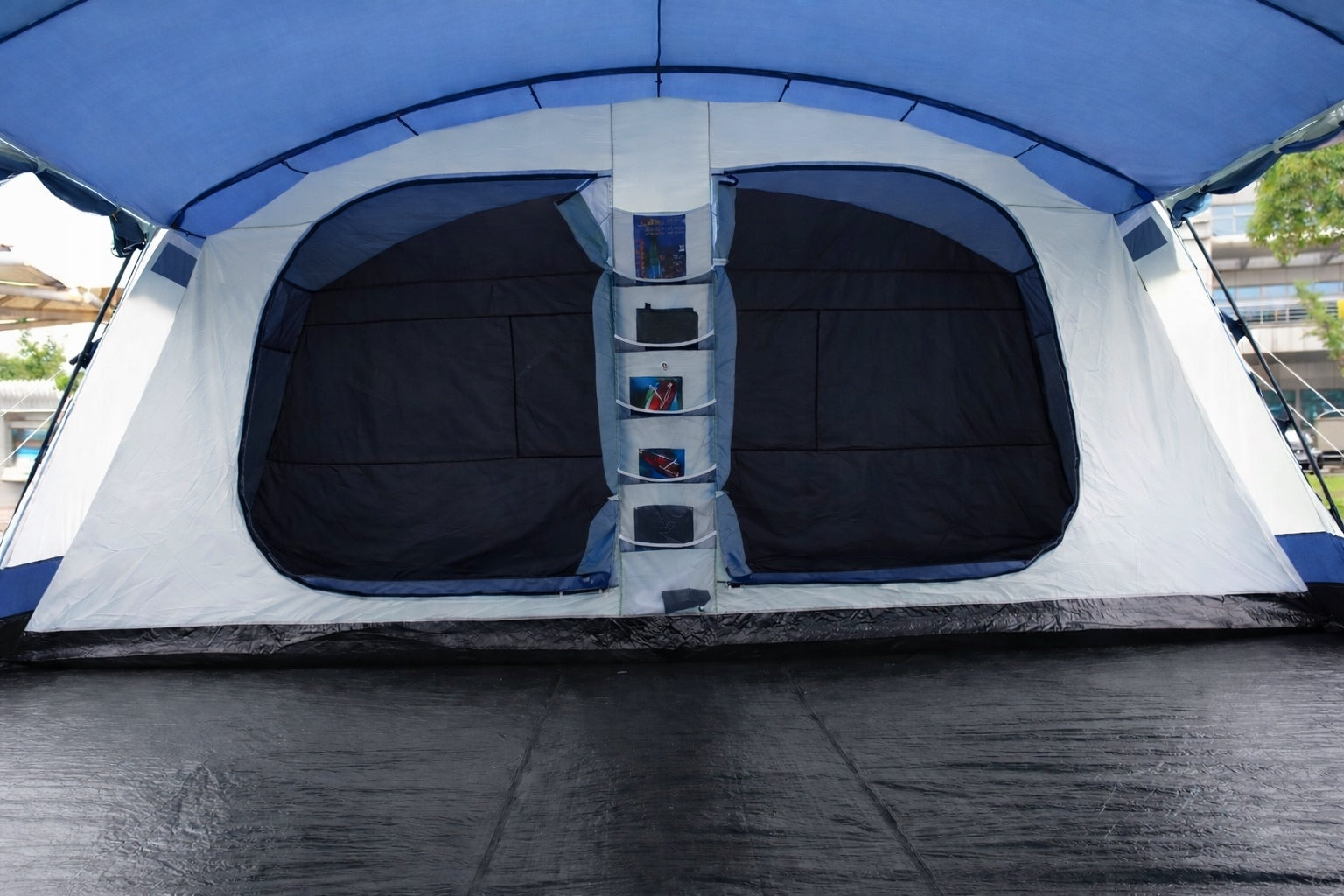 30m² Tent TOLEDO XXXL 8 16 persons integrated floor 5000mm Black cabins Kind family