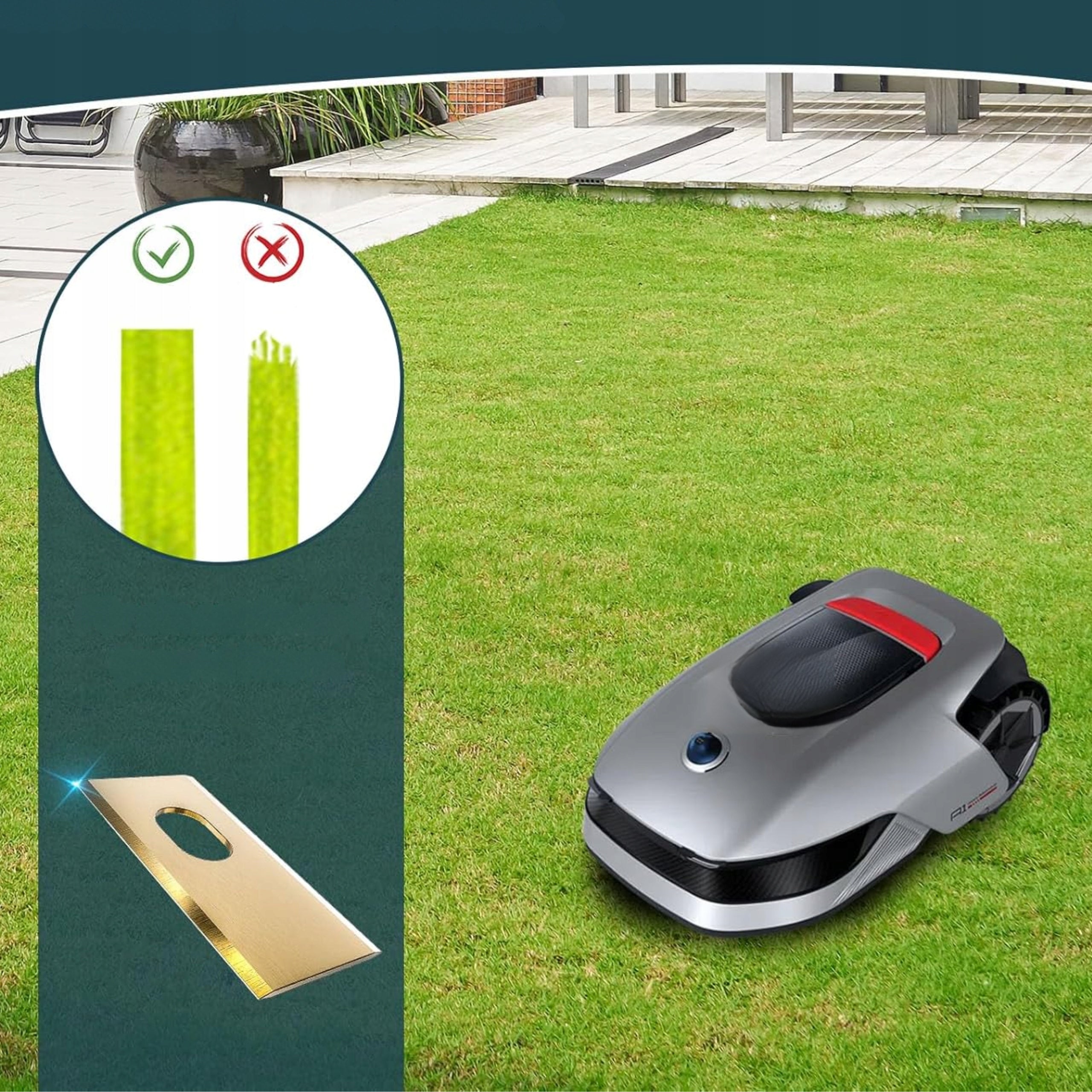 30x Blade Knives Knife for DREAME MOVA Mowing Robot Reinforced 0,9mm |3,5g Brand HAUSPROFI
