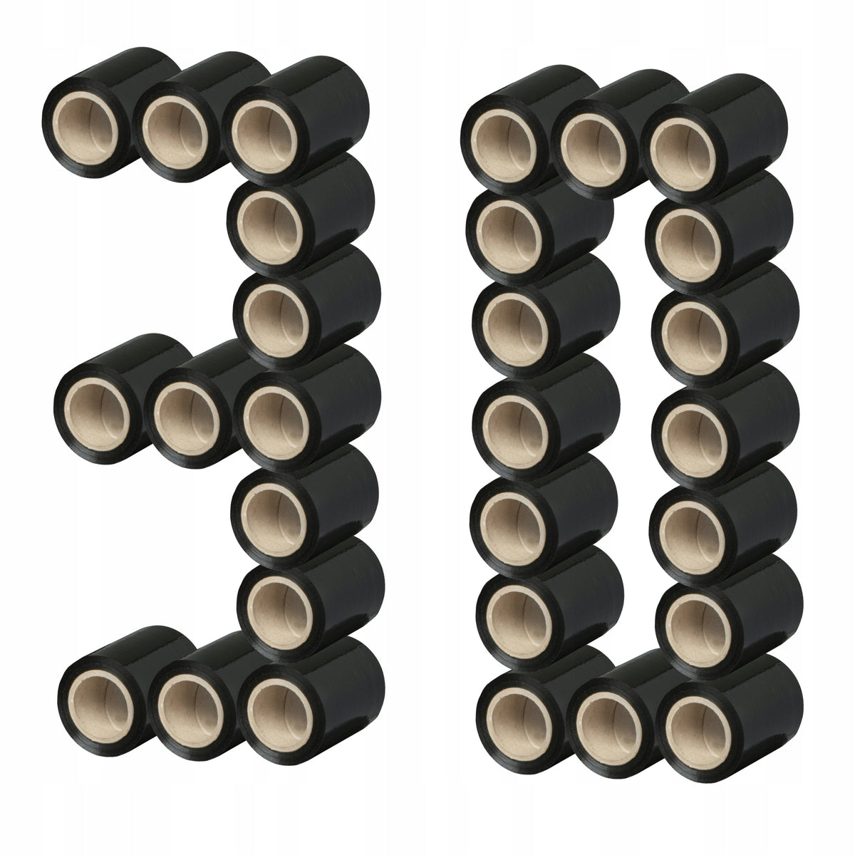 30x STRETCH FILM STRETCH MINI RAP BLACK NAVY BLUE 0,30kg x 10 CM IN CARTON