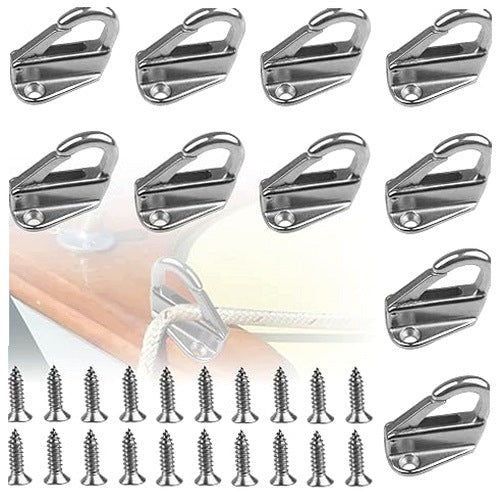316 STAINLESS STEEL FENDER HOOKS FOR CARAVAN MOTORHOME BOAT 10 PCS
