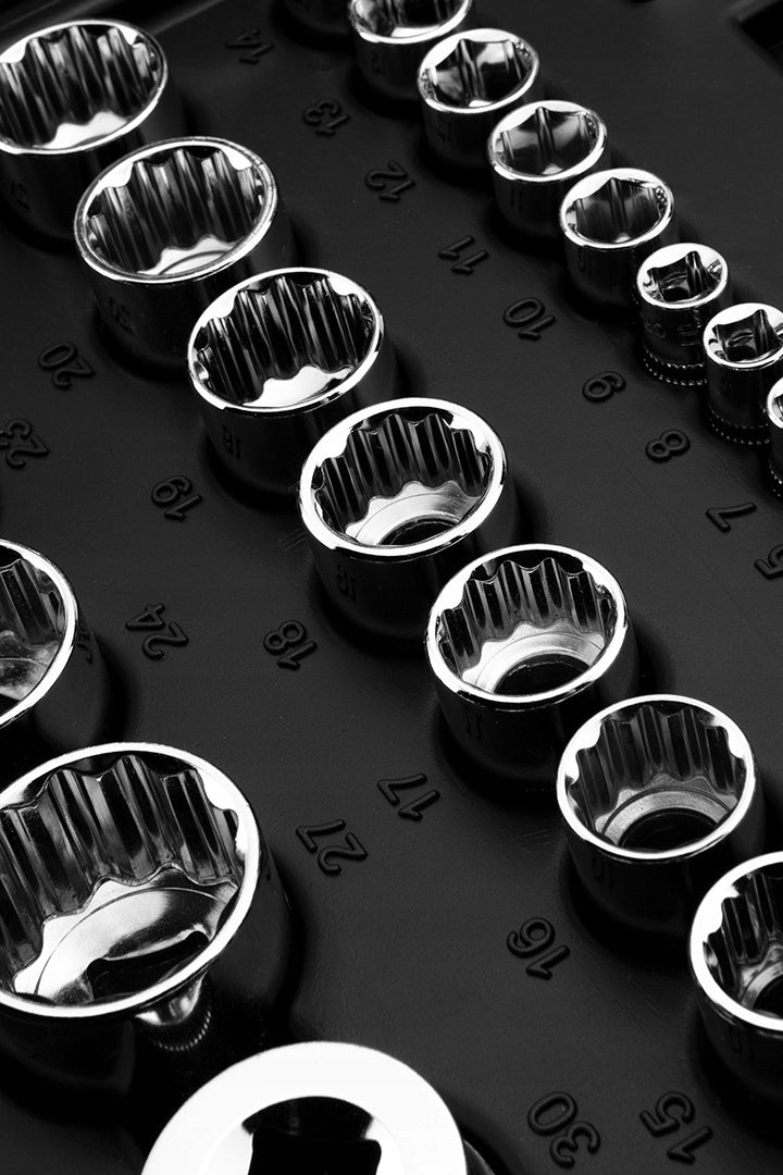 Galvučių rinkinys NEO TOOLS 1/4", 1/2", 86 vnt.