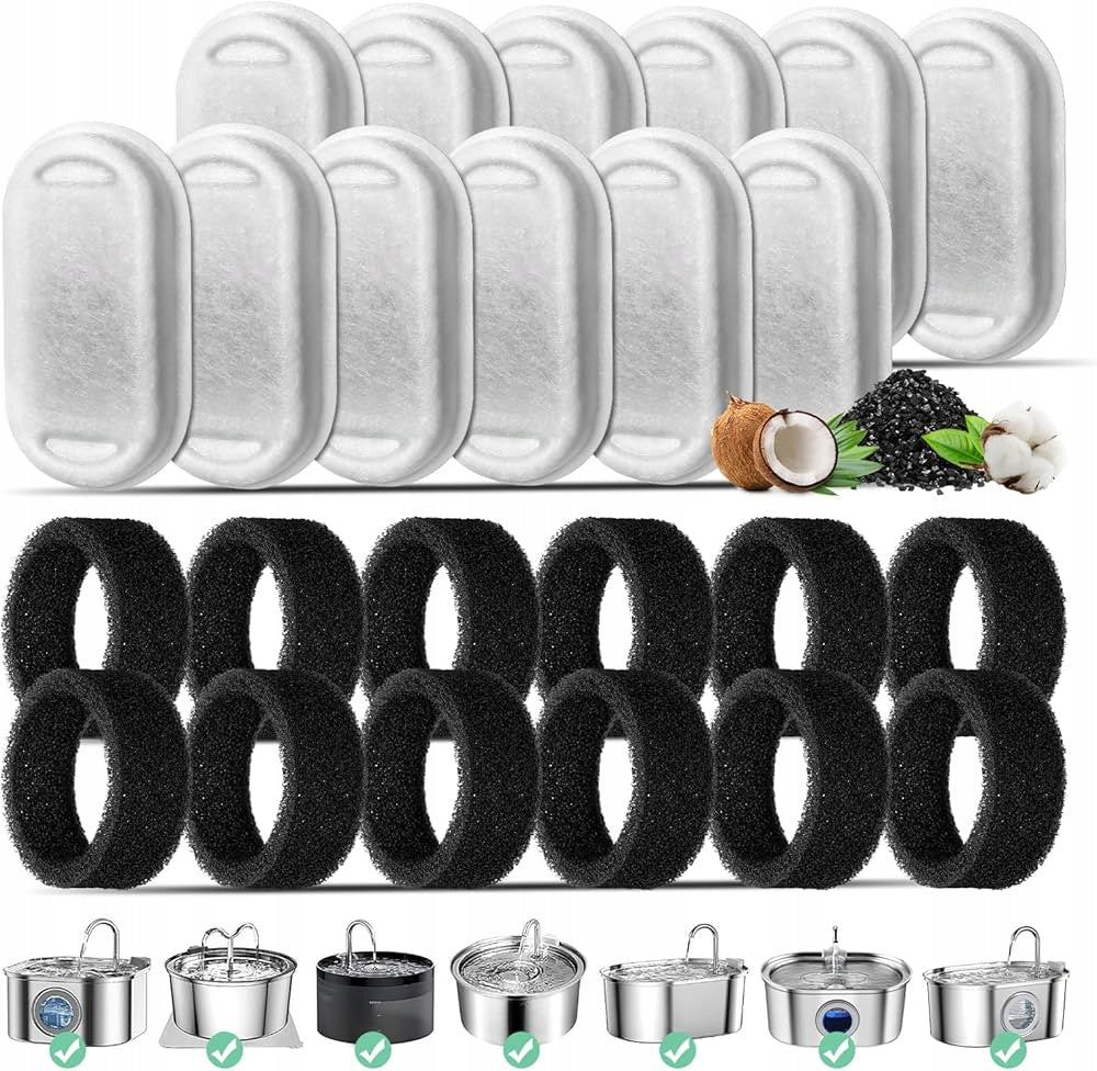 32 CARBON FILTER FOR DRINKER DOG FOUNTAIN FOR WATER SET