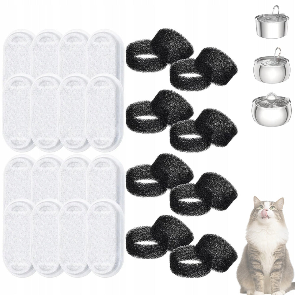 32 PCS CARBON FILTER FOR CAT WATER FOUNTAIN DRINKER