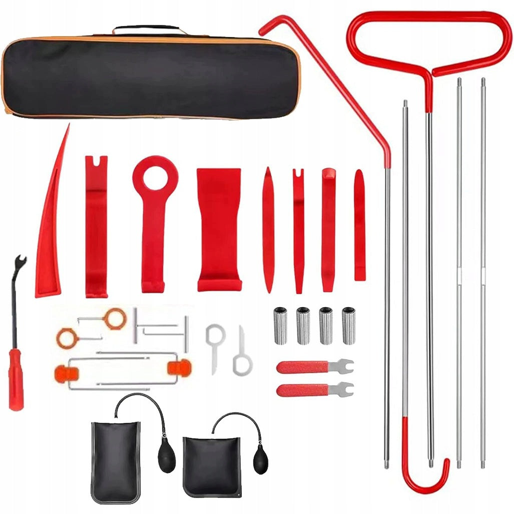 32-PIECE CAR TOOL KIT FOR EMERGENCY DOOR OPENING Packaging status original