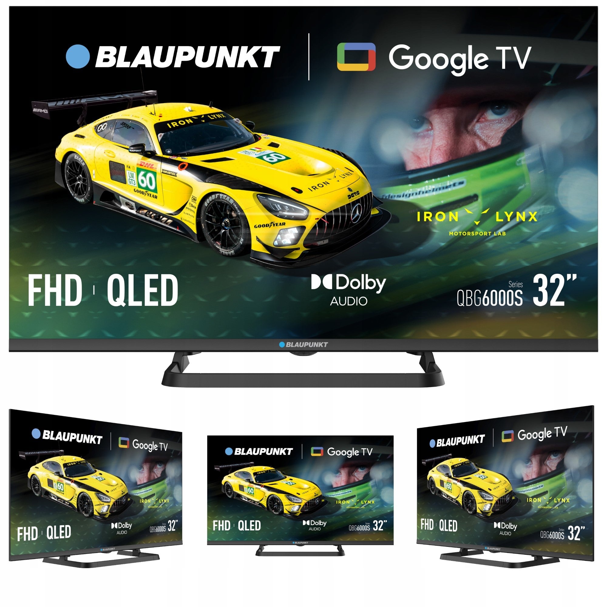32" Smart TV QLED Blaupunkt Google TV FullHD Bluetooth FRAMELESS