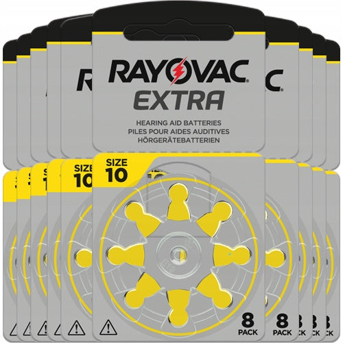 32 pcs Rayovac 10 batteries for hearing aids