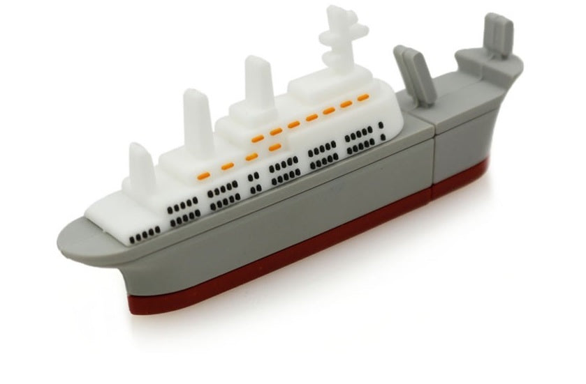 32GB 3.0 USB FLASH DRIVE SHIP TANKER Color gray