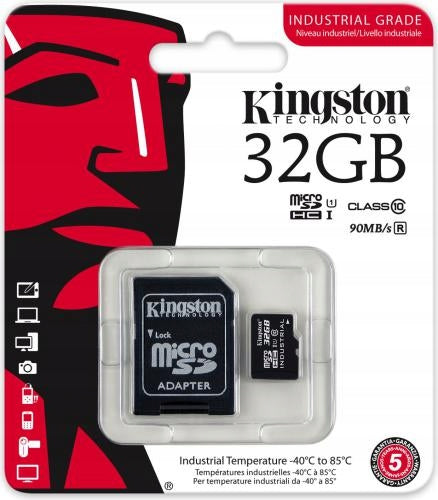 32GB Kingston Industrial MLC 90/100MB/s micro SD card Packaging status original