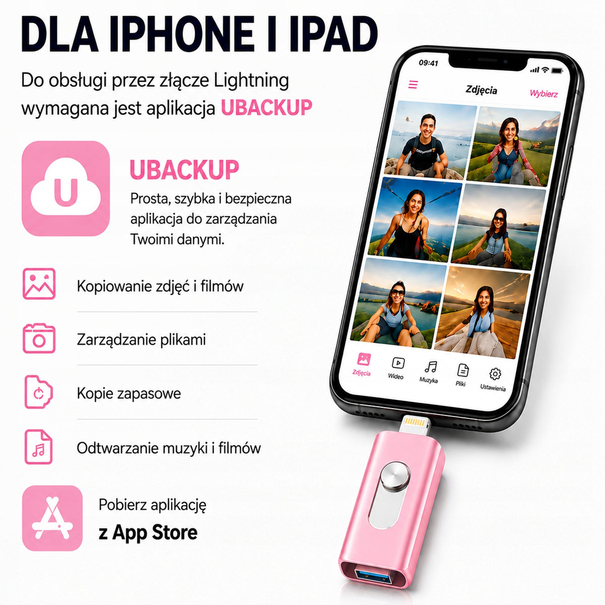 32GB USB 3.0 Flash Drive - 3-in-1 Lightning, Micro USB for iPhone, iPad, Android OTG Packaging status original