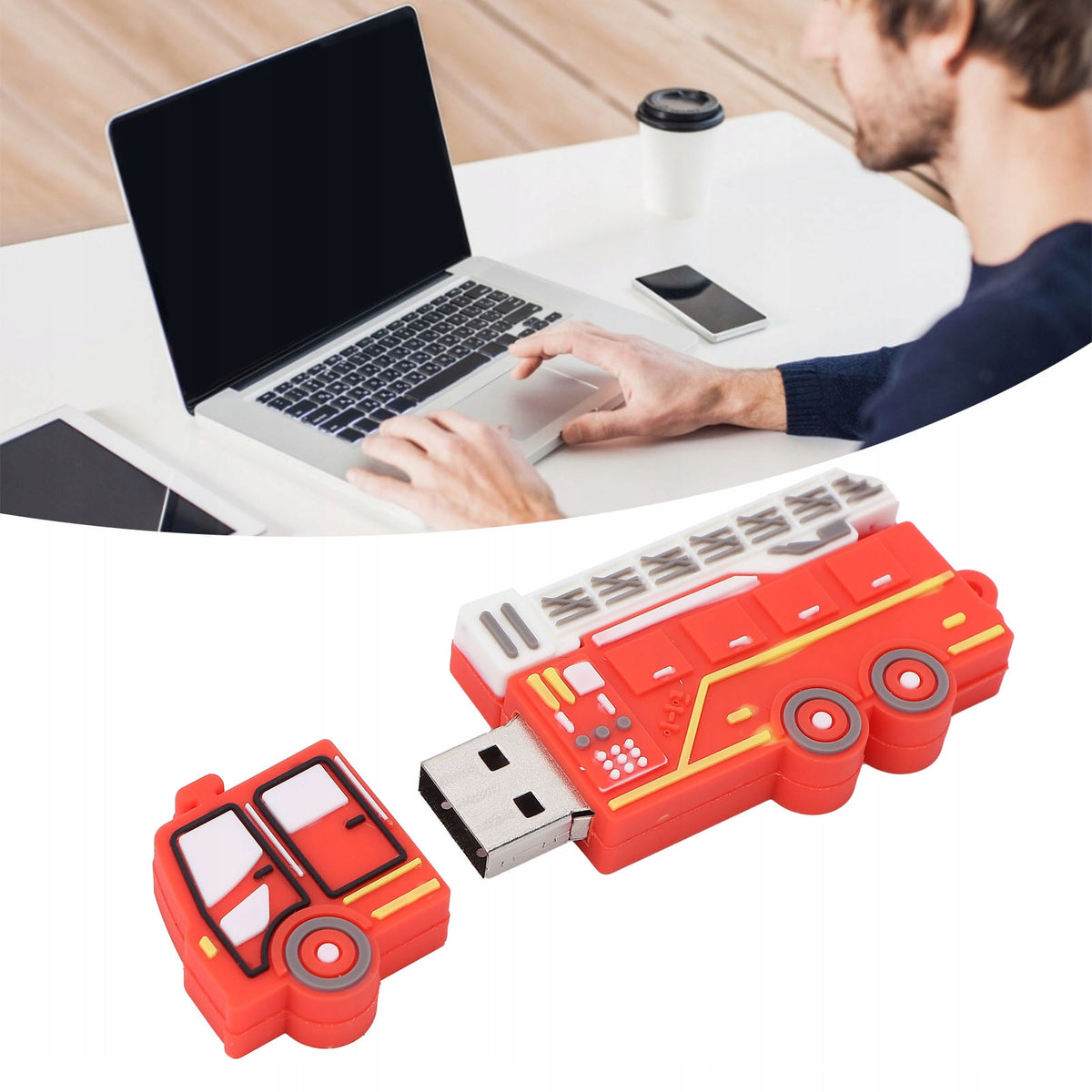 32GB USB FLASH DRIVE 2.0 MEMORY PORTABLE SWEET CARTOON CAR Packaging status original