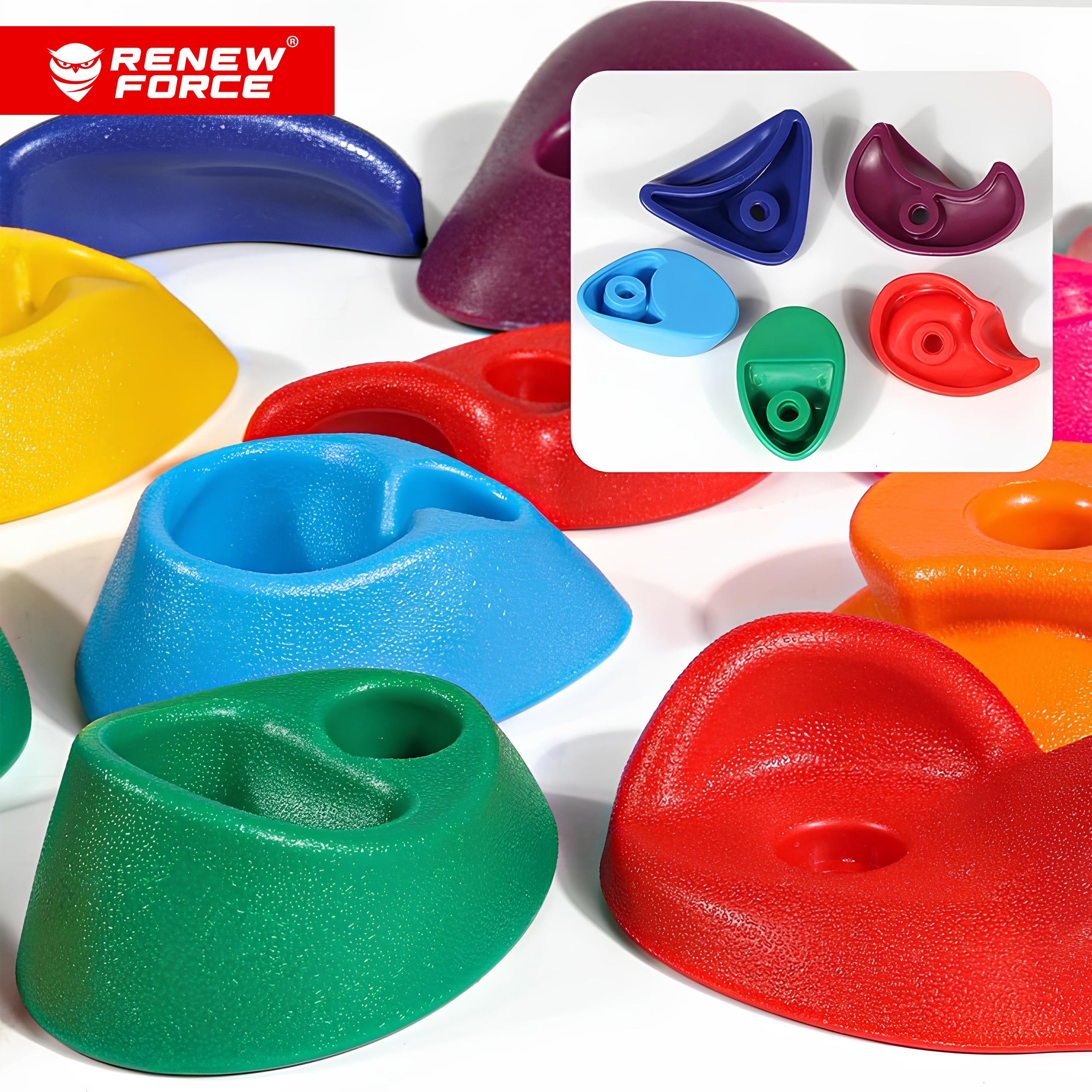 32PCS HANDLES VARIOUS STONES FOR CLIMBING WALL CLIMBING GARDEN MIX Kind plastic