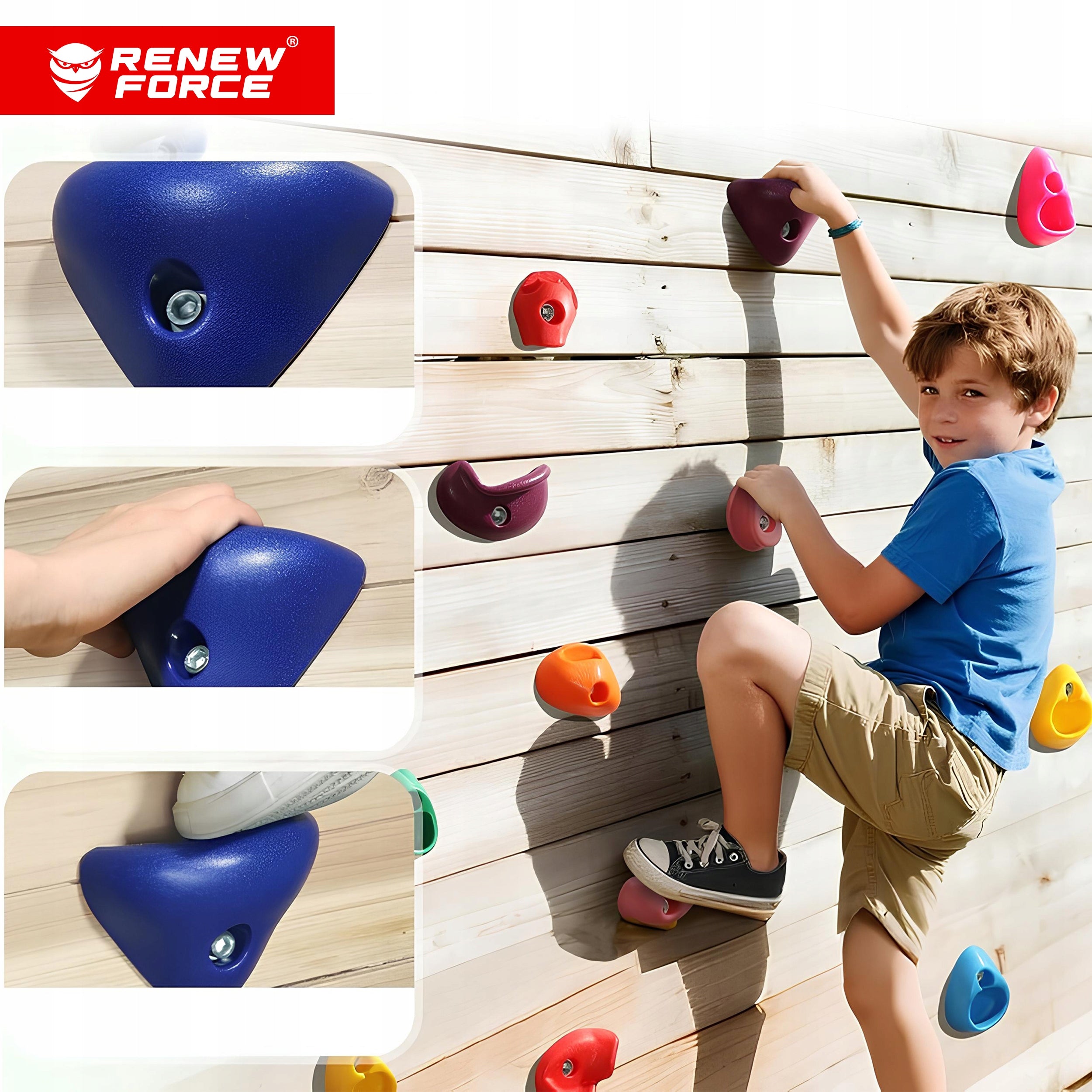 32PCS HANDLES VARIOUS STONES FOR CLIMBING WALL CLIMBING GARDEN MIX Manufacturer code RÓŻNE KSZTAŁTY KAMIENI DŁUGA TRASA ŚCIANKA 32
