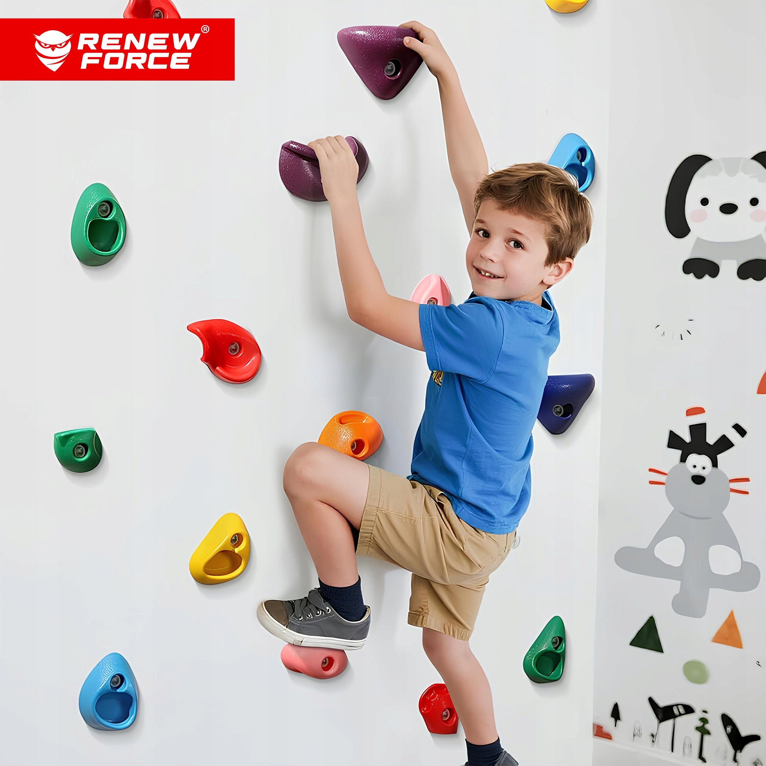 32PCS HANDLES VARIOUS STONES FOR CLIMBING WALL CLIMBING GARDEN MIX Packaging status original